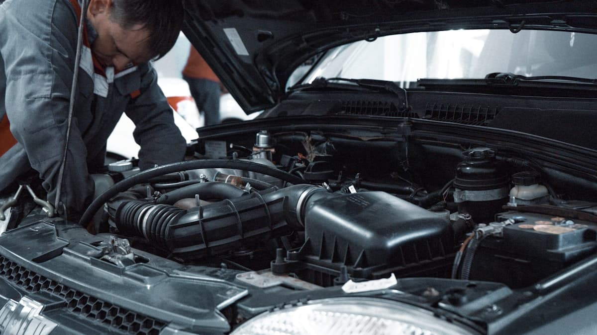 Smart repair technician working on car paintwork
